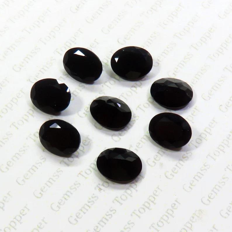 Black Onyx 8x10 mm Oval Faceted